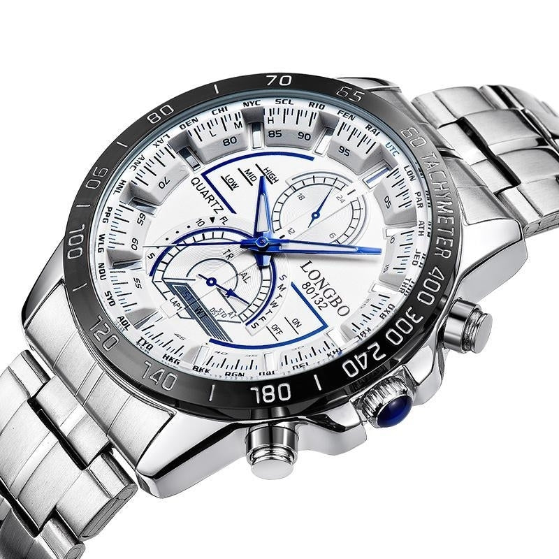 Luminous Men Stainless Steel Quartz Wrist Watch Date Display Image 4