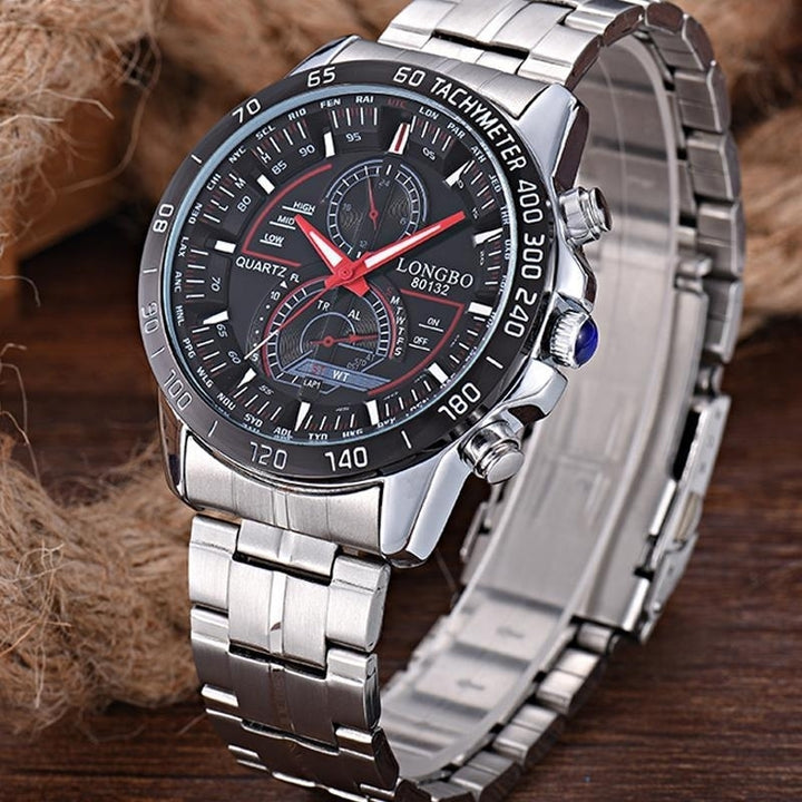 Luminous Men Stainless Steel Quartz Wrist Watch Date Display Image 6