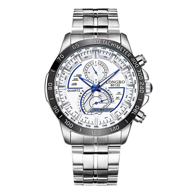 Luminous Men Stainless Steel Quartz Wrist Watch Date Display Image 8