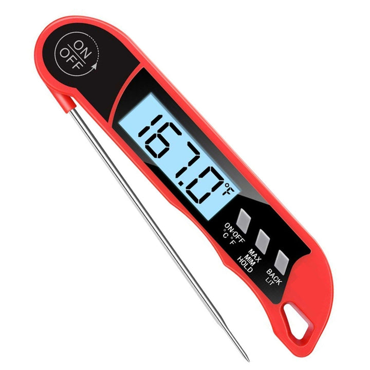 Meat Cooking Thermometer Digital Instant Read Portable Foldable LED Display for Home Kitchen BBQ Grill Baking Image 1