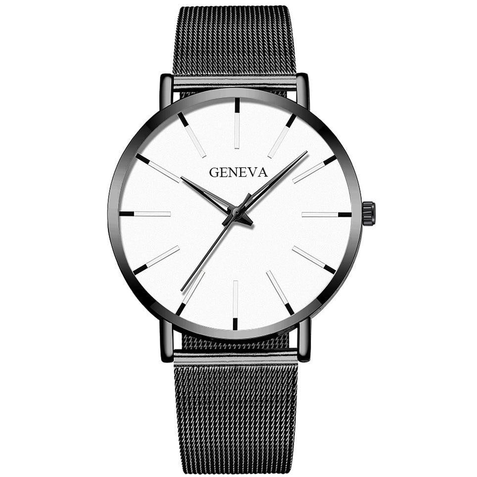 Minimalist Mens Fashion Ultra Thin Watches Simple Business Stainless Quartz Image 4