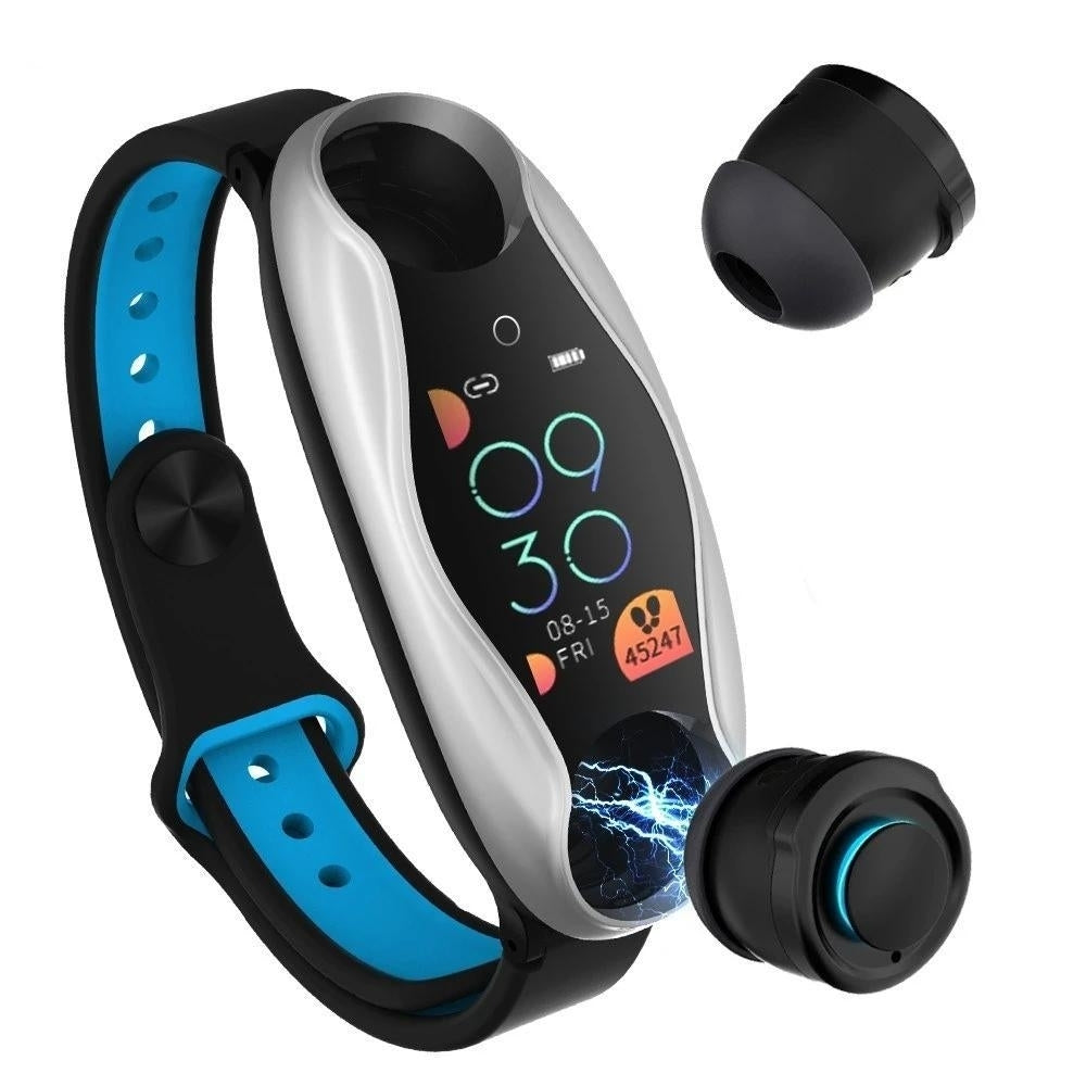 Multi-functional Smart Watch with Two Detachable BT Earbuds Image 2