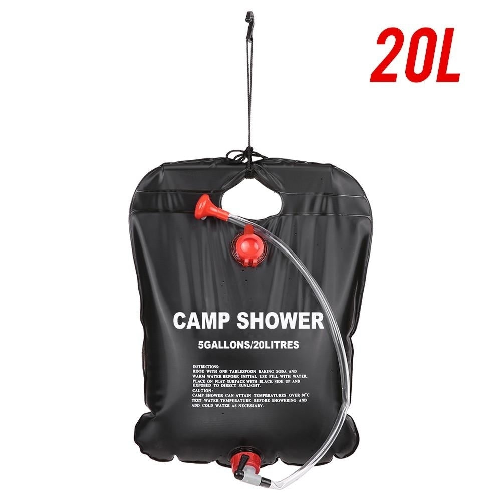 Outdoor Shower Bathing Bag Portable Solar Heated Traveling Hiking Climbing Pet Cleaning Image 9