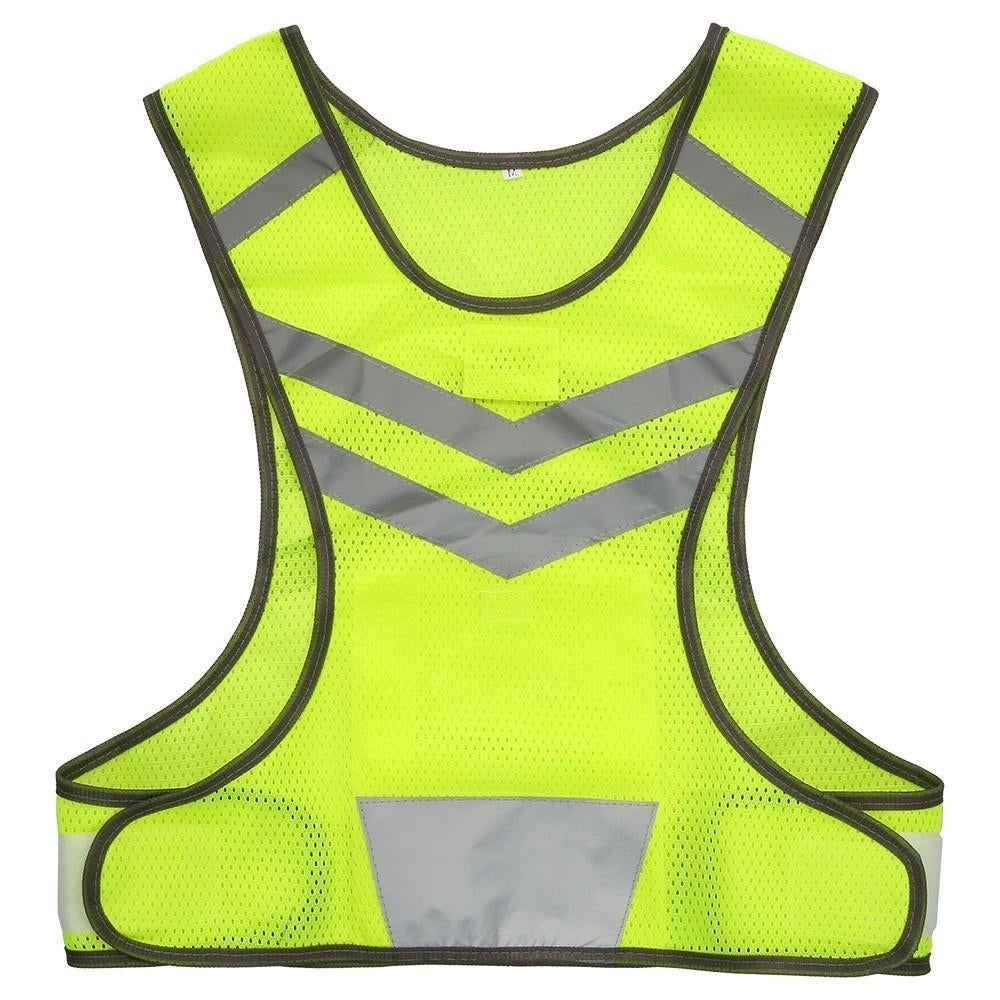 Outdoor Sports Running Reflective Vest Adjustable Lightweight Mesh Safety Gear Image 2