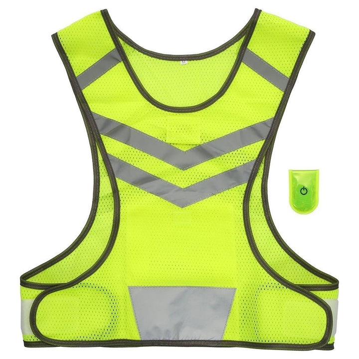 Outdoor Sports Running Reflective Vest Adjustable Lightweight Mesh Safety Gear Image 3