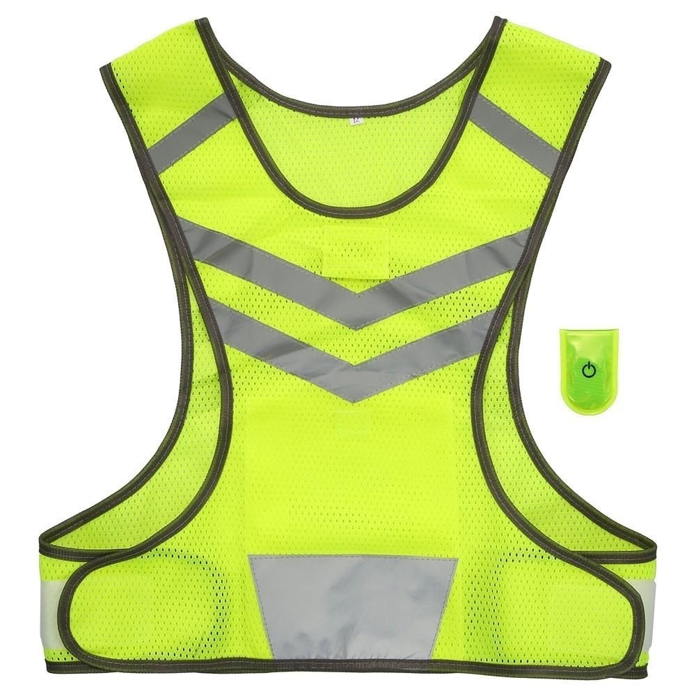 Outdoor Sports Running Reflective Vest Adjustable Lightweight Mesh Safety Gear Image 1