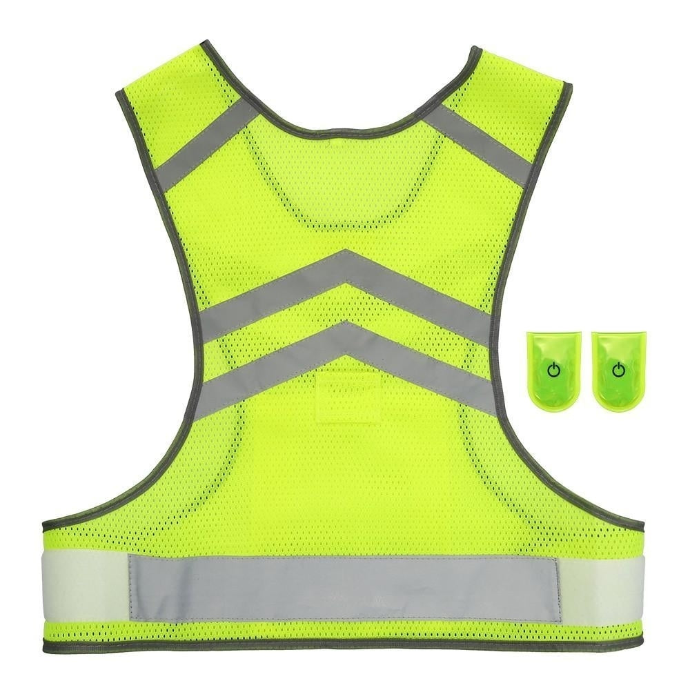 Outdoor Sports Running Reflective Vest Adjustable Lightweight Mesh Safety Gear Image 4