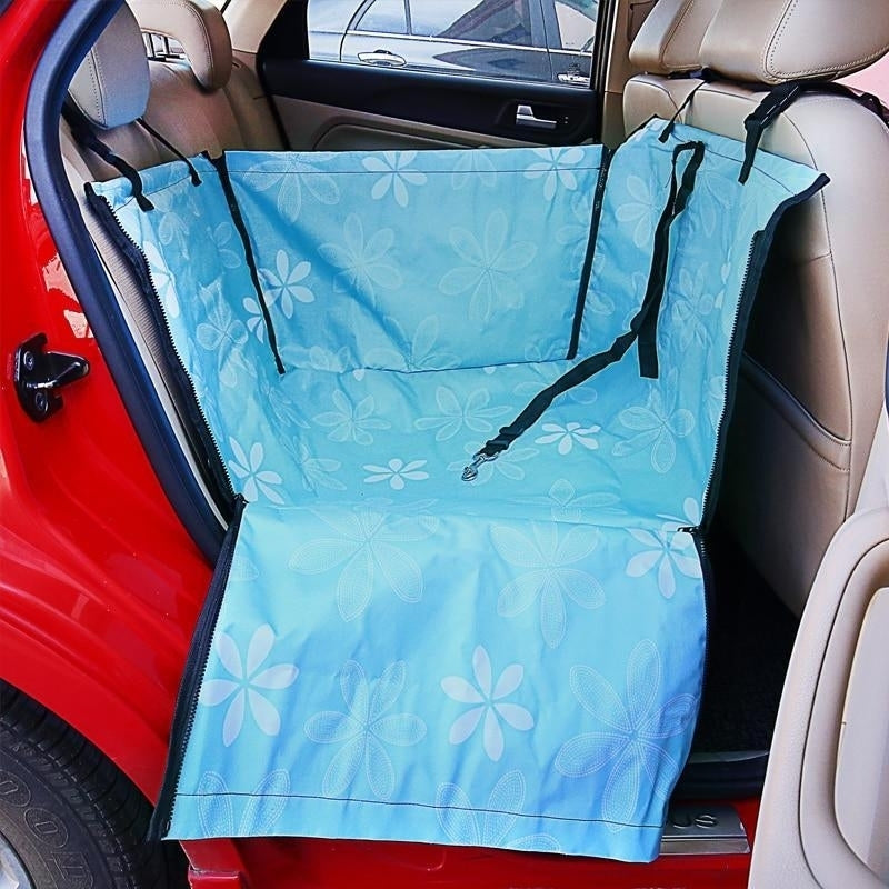 Pet Car Seat Cover Carrying for Dogs Cats Mat Blanket Rear Back Hammock Image 3