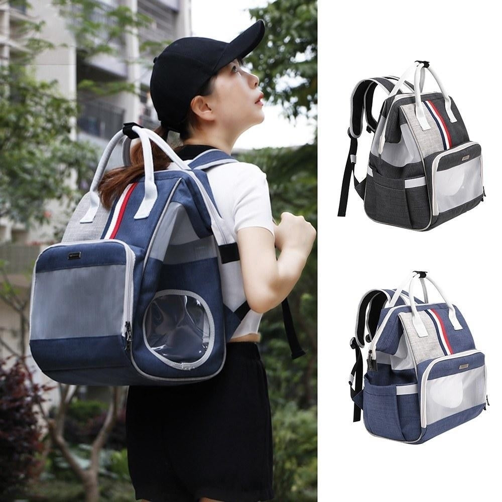 Pet Backpack Carrier Travel Bag Designed for Travel Hiking Walking Outdoor Image 10