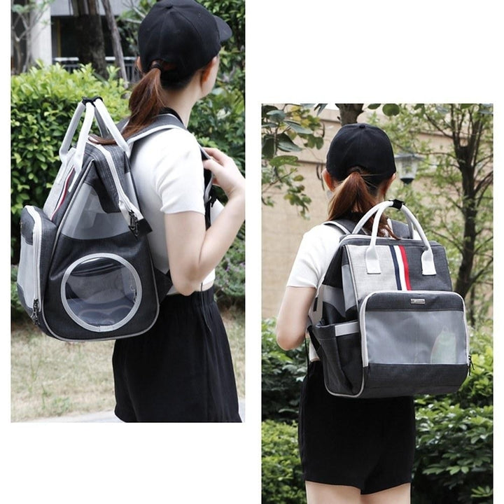 Pet Backpack Carrier Travel Bag Designed for Travel Hiking Walking Outdoor Image 11