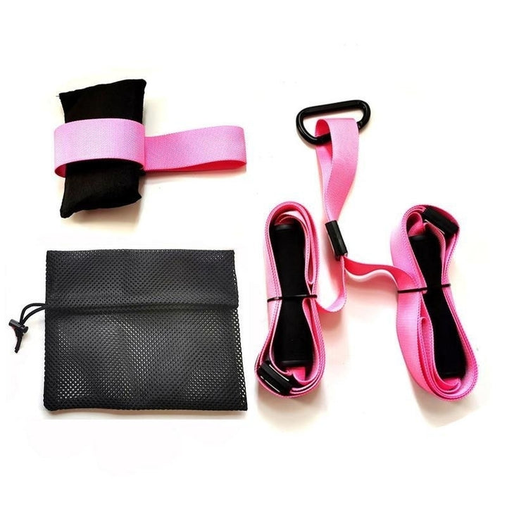 Resistance Bands Set Hanging Belt for Training Yoga Fitness Exercise At Home Gyms Workout Image 1