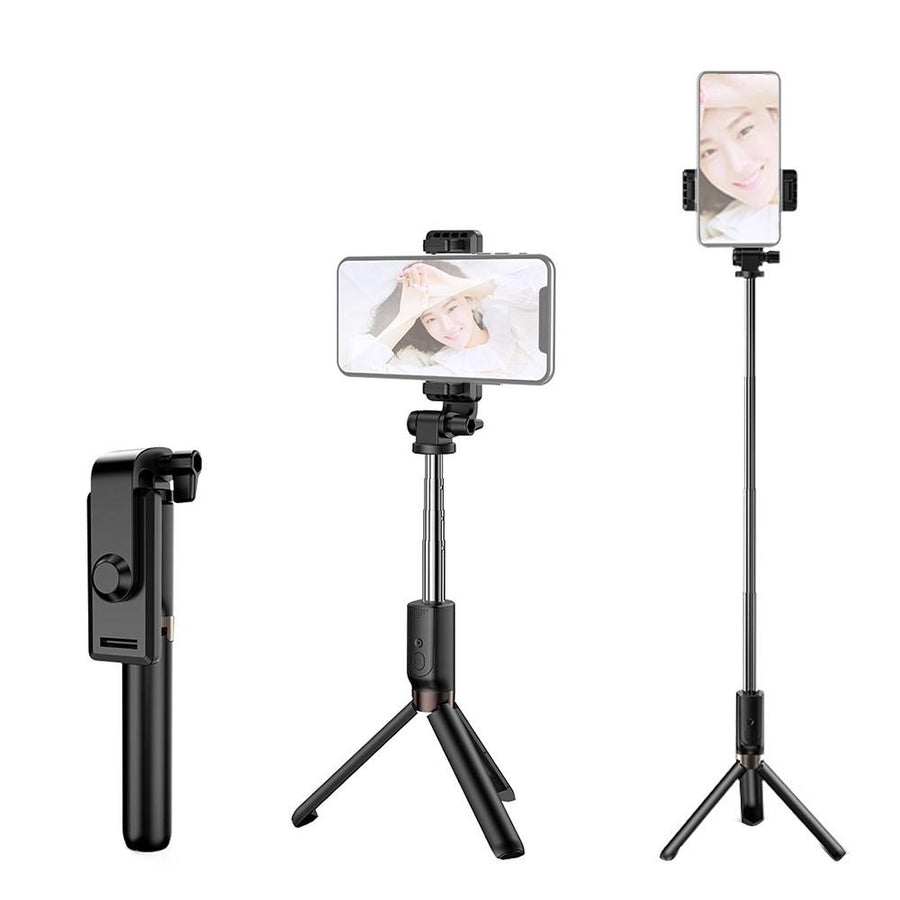Selfie Tripod Stand and Phone Holder Multi-functional Cellphone Selfie Rod Image 1