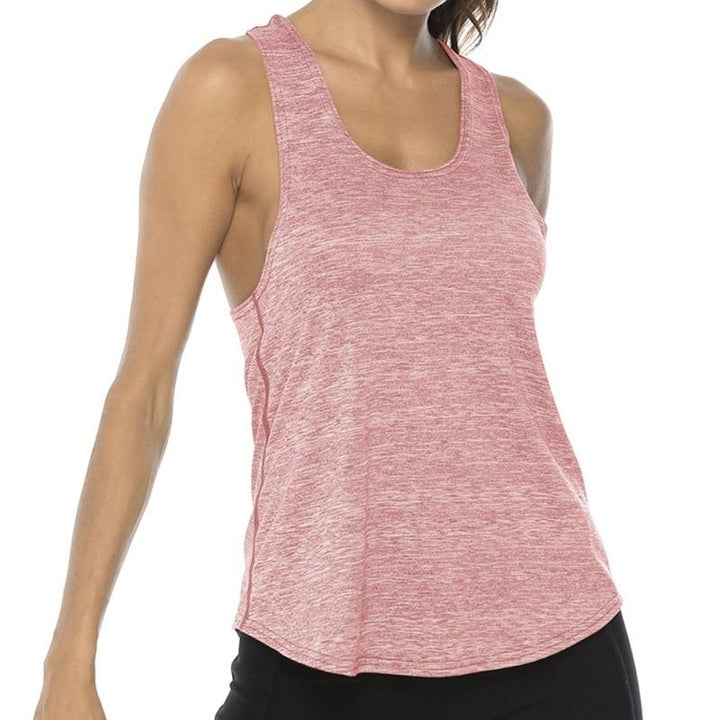 Sleeveless Yoga Vest Sport Shirts Singlet Women Athletic Fitness Tops Gym Running Training Image 3