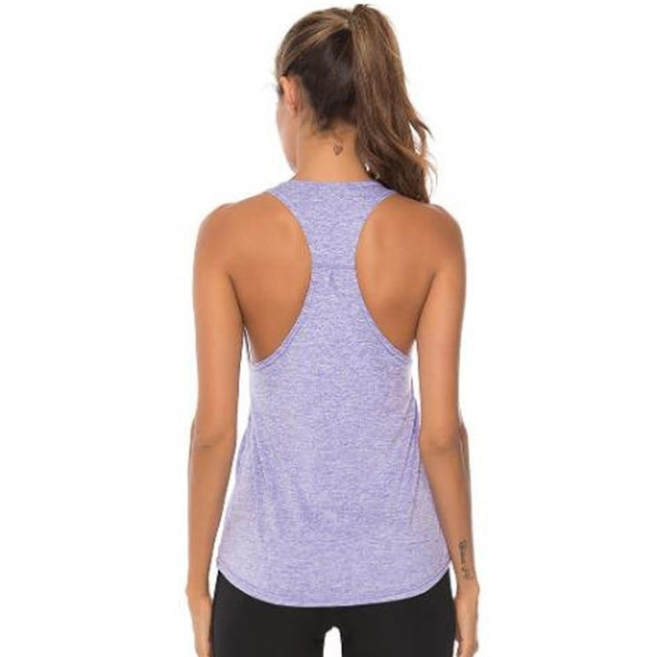Sleeveless Yoga Vest Sport Shirts Singlet Women Athletic Fitness Tops Gym Running Training Image 4