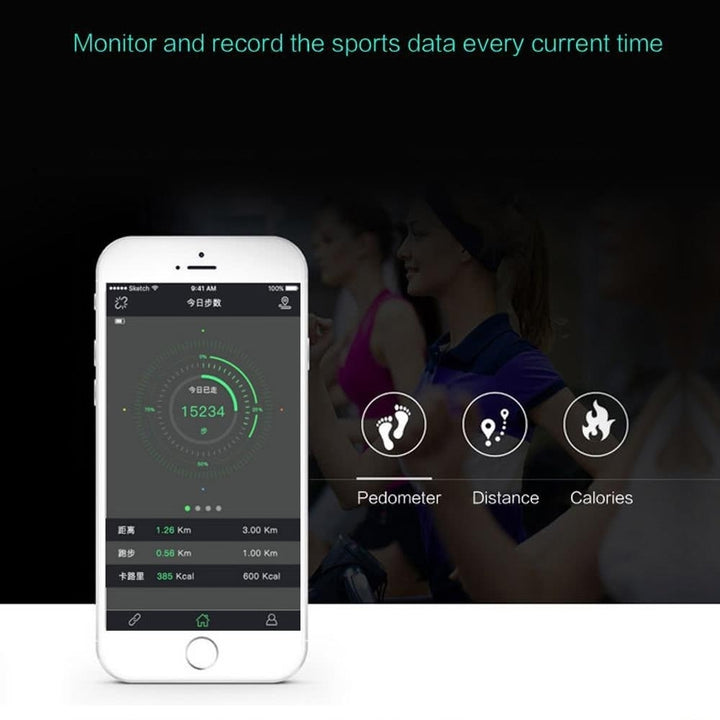 Smart BT Sport Watch Wristband 0.69" OLED Call Notification Pedometer Alarm etc Image 1