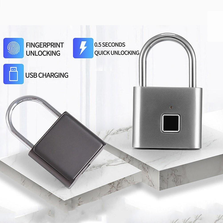 Smart Fingerprint Padlock Small Size Cabinet Lock Dormitory Anti-theft Image 3