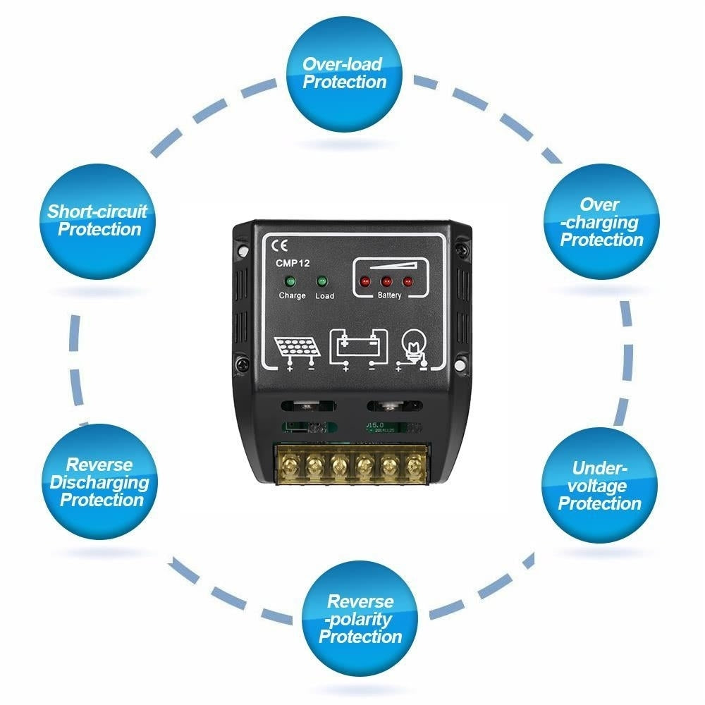 Solar Charge Controller Charging Regulator for Solar Panel Battery Overload Protection Image 12