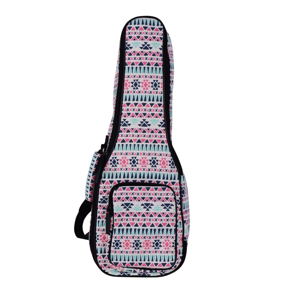 Soprano Ukulele Gig Bag 21 Inch Stylish Padded Cotton Backpack Carrying Case with Flannelette Lining Image 2