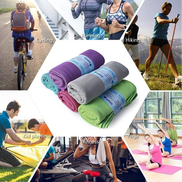 Sport Cooling Towel Microfiber Quick Dry for Travel Hiking Camping Yoga Fitness Gym Running Image 4