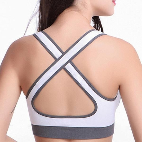 Stretch Anti-Bacterial Running Fitness Yoga Bra Sportswear Image 6