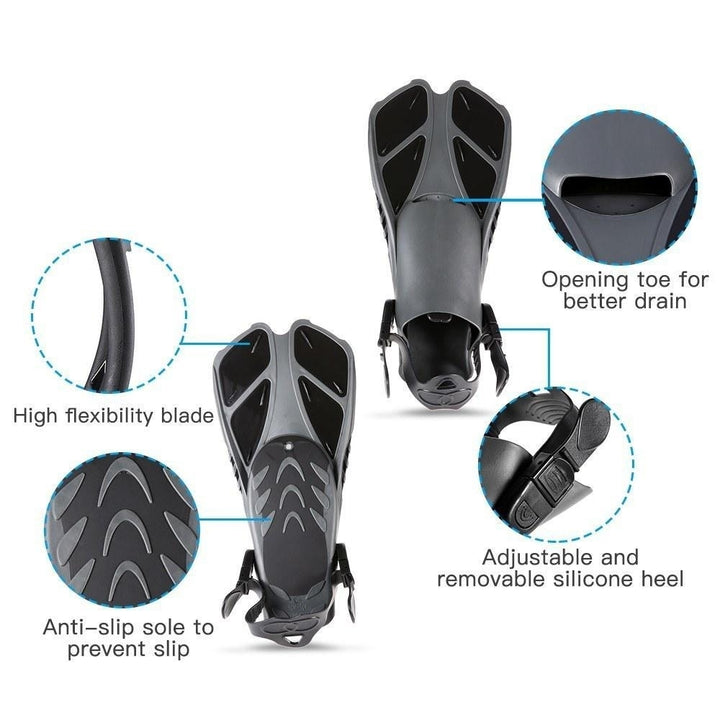 Swim Fins Floating Training Fin Flippers with Adjustable Heel for Swimming Diving Snorkeling Water Sports Image 11