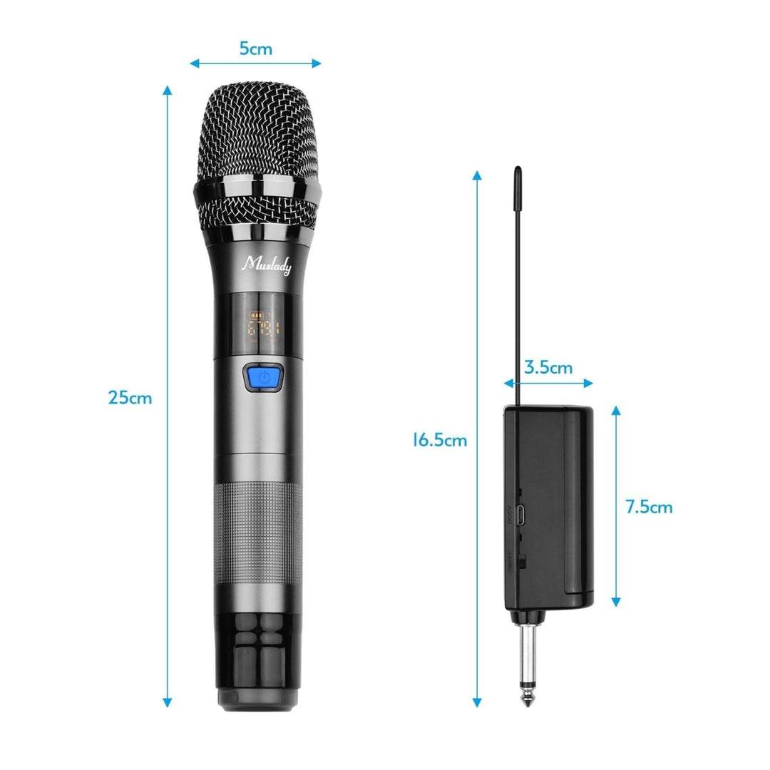 UHF Wireless Microphone System 1 TX and 1 RX Dark Grey Image 2