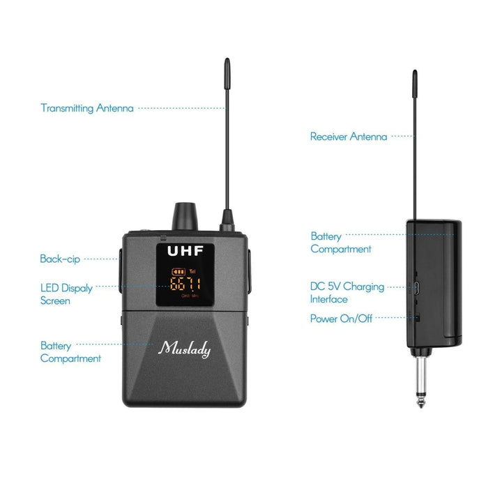 UHF Wireless Lavalier Microphone System 1 TX and 1 RX Image 7