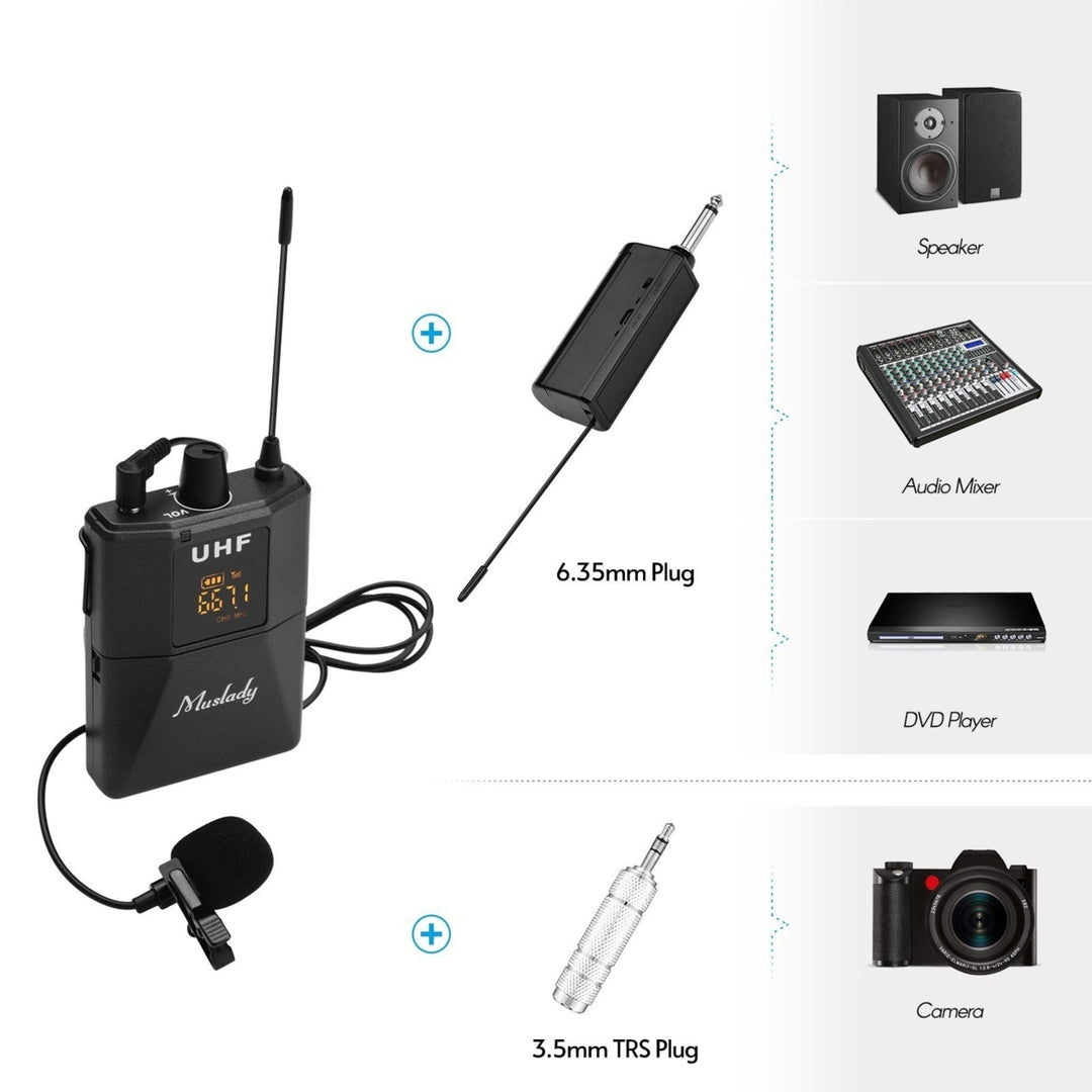UHF Wireless Lavalier Microphone System 1 TX and 1 RX Image 9