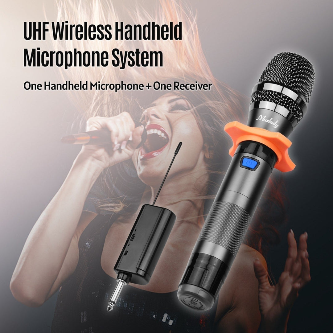UHF Wireless Microphone System 1 TX and 1 RX Dark Grey Image 9