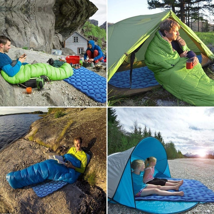 Waterproof Camping Mat Inflatable Mattress with Pillow in Tent for Travel Camping Image 11