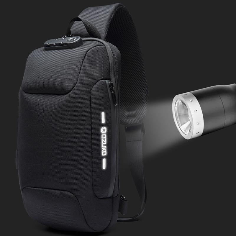 Waterproof USB External Charging Anti-theft Crossbody Chest Bag Image 8