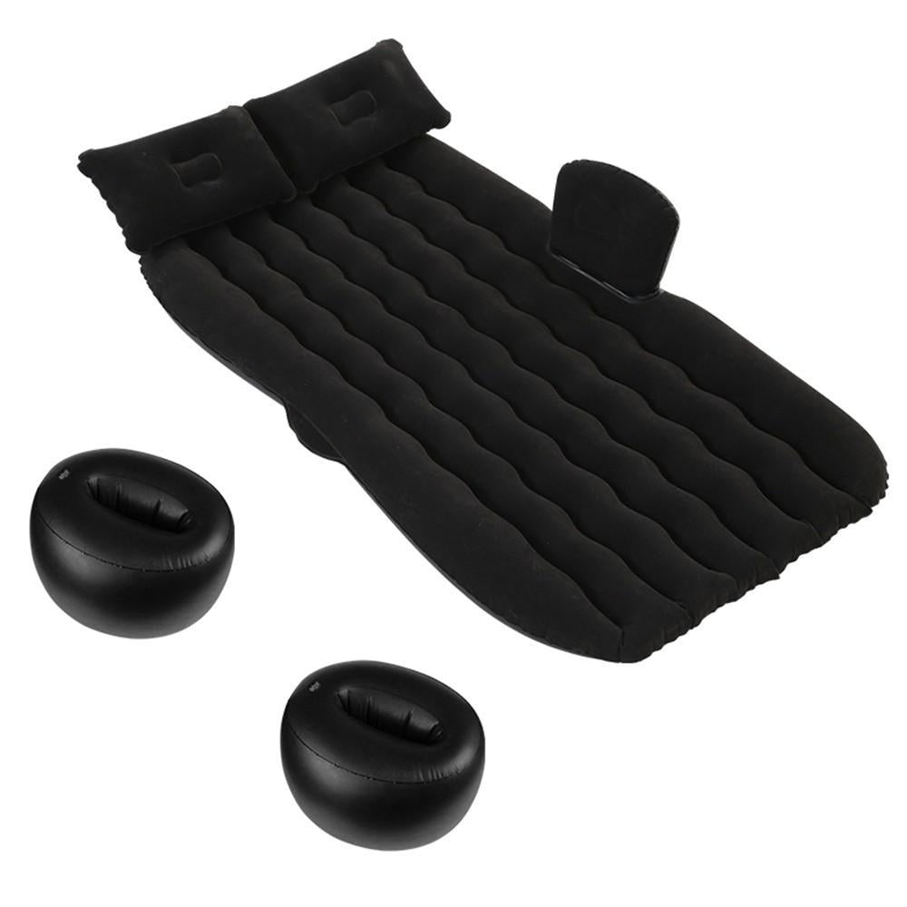 Wave Round Pier Air Bed Car Travel Inflatable Mattress Sleeping Camping Cushion with 2 Pillows Image 2