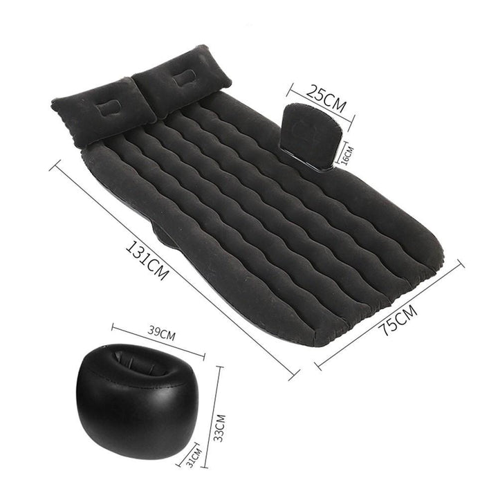 Wave Round Pier Air Bed Car Travel Inflatable Mattress Sleeping Camping Cushion with 2 Pillows Image 6
