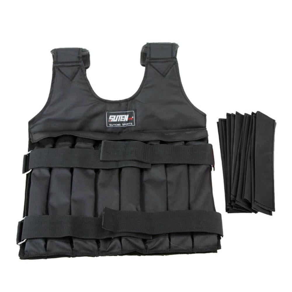 Weighted Vest Adjustable Gym Exercise Training Fitness Jacket Workout Boxing Waistcoat Accessories Image 1