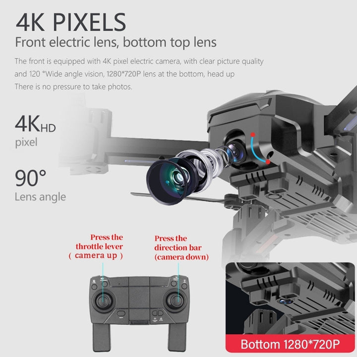 WIFI FPV 4K Camera RC Drone Dual Gesture Photo,video Optical Flow Positioning Headless Mode Quadcopter Image 12
