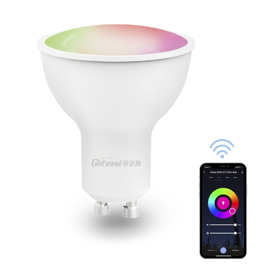WiFi Intelligent Bulb 5W RGB+CCT Adjustable Light Voice Control APP Remote Control Image 1