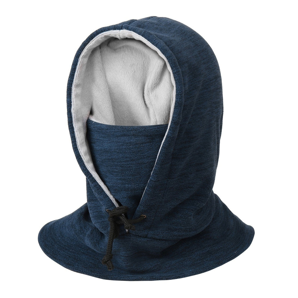 Winter Balaclava Warm Windproof Fleece Lining Drawstring Neck Gaiter Outdoors Hat Image 2