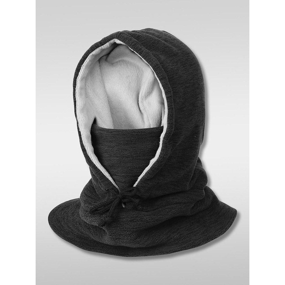Winter Balaclava Warm Windproof Fleece Lining Drawstring Neck Gaiter Outdoors Hat Image 7