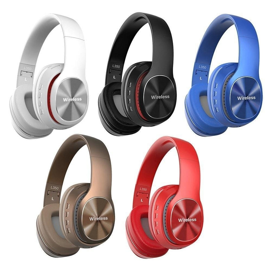 Wireless Bluetooth Headphones Over-ear 5.0 Sports Headsets Support TF Card 3.5mm AUX IN FM Radio Image 1