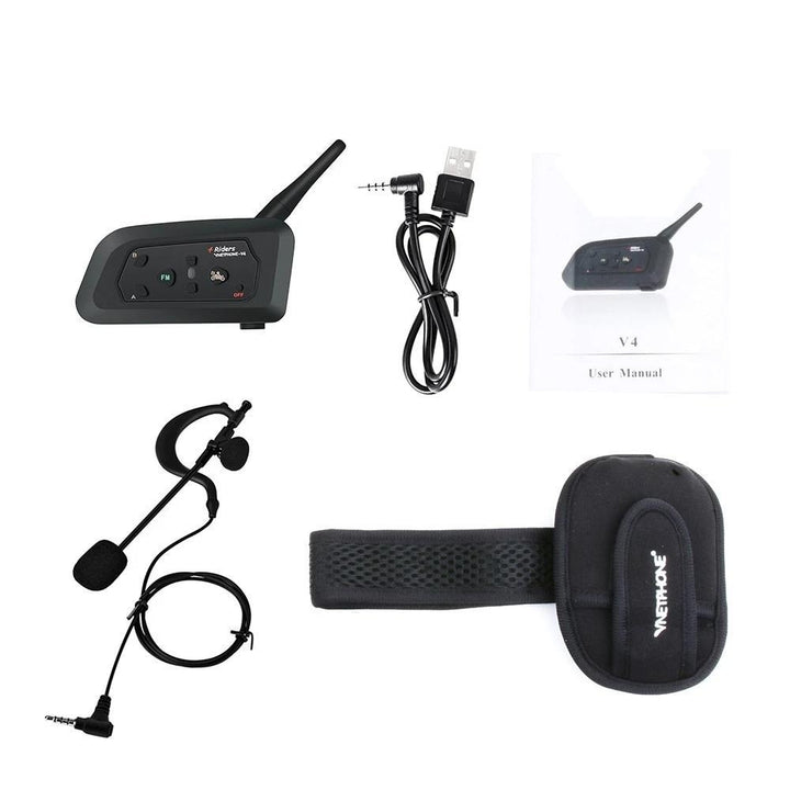 Wireless Bluetooth Intercom Motorcycle Snowmobile Headset Full Waterproof with FM Image 7