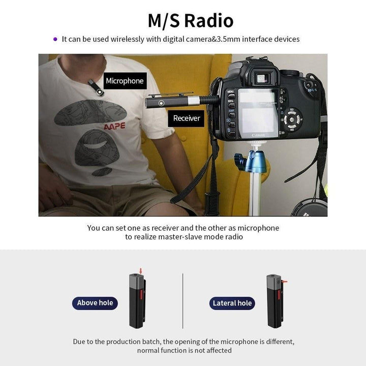 Wireless BT Microphone Headset Vlog Video Radio Device Image 10