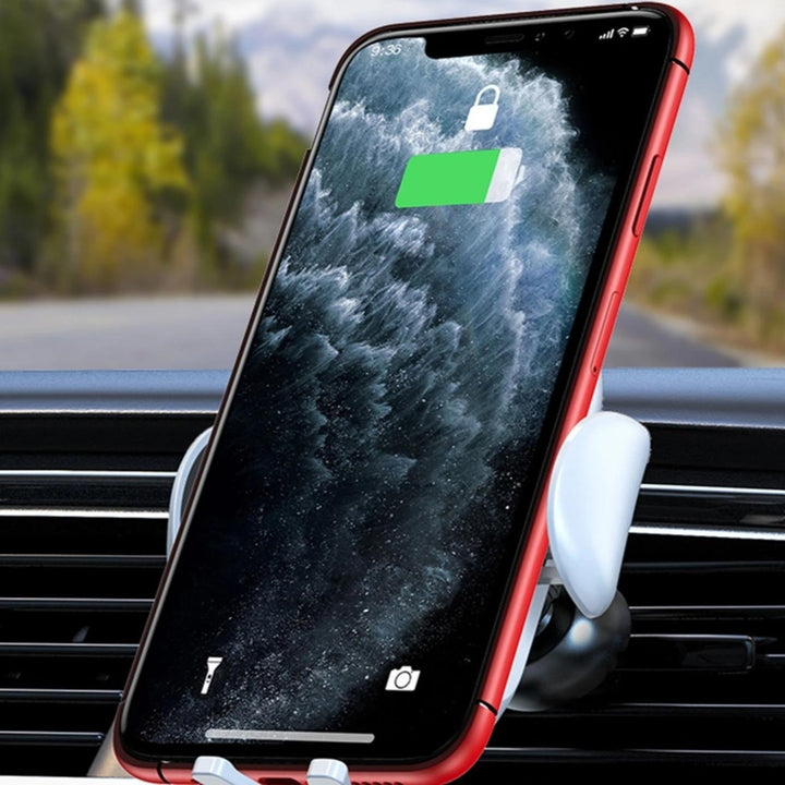 Wireless Car Charger Auto-Clamping Air Vent Phone Holder Image 4