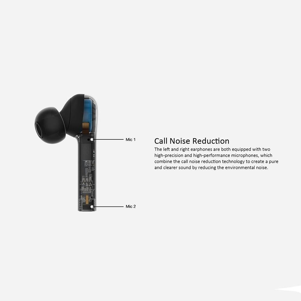 Wireless Earphone Stereo Voice Assistant IP54 Waterproof In-Ear Double Tap Control 12 Hours Image 11
