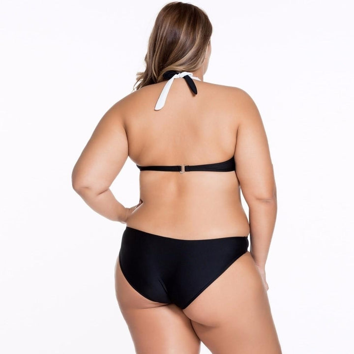 Women Sexy Plus Size Bikini Swimwear One-Piece Jumpsuits V-Neckline Bathing Swimming Suit Image 2
