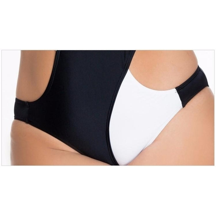 Women Sexy Plus Size Bikini Swimwear One-Piece Jumpsuits V-Neckline Bathing Swimming Suit Image 8