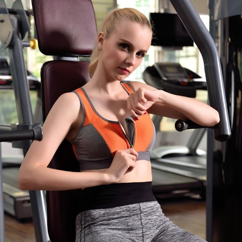 Women Sport Running Gym Pilates Sports Bras Suit Slimming Vest Image 3