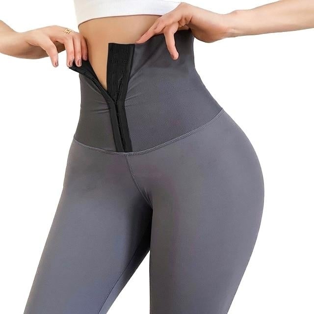Women Yoga Pants Stretchy High Waist Compression Tights Black Sports Push Up Gym Fitness Leggings Image 1