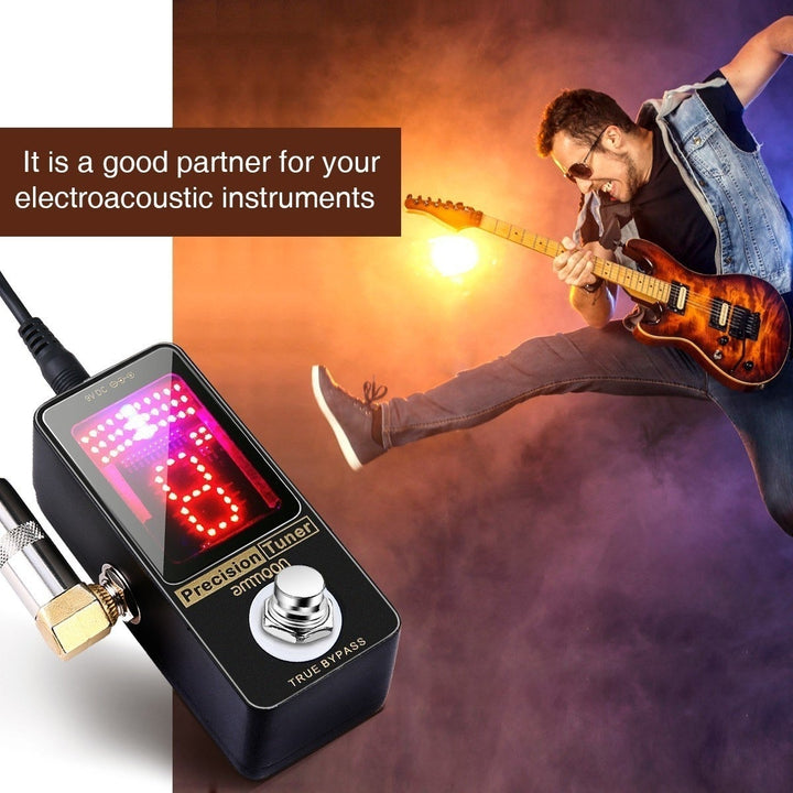 Chromatic Tuner Pedal Large LED Display Full Metal Shell with True Bypass for Guitar Bass Image 4