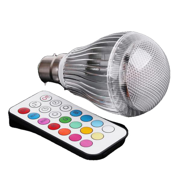 Colorful LED RGB 9W B22 Light Bulb with Remote Control Image 3