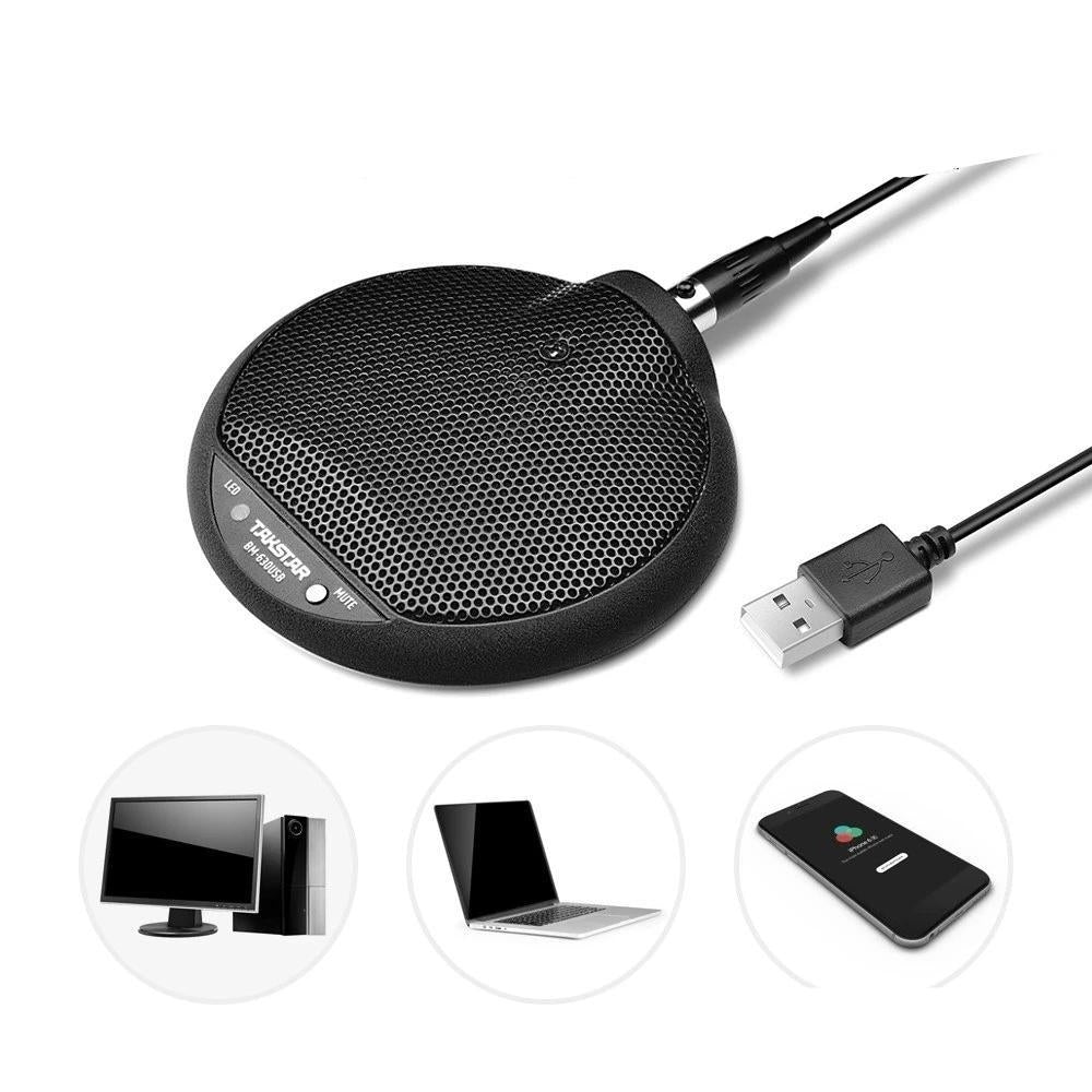 Digital Boundary Microphone USB Conference Mic Omnidirectional Plug-and-Play Image 4